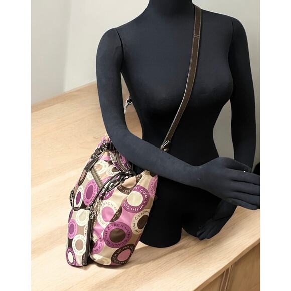 Y2K Coach F17582 Alexandra Snap Head Print Convertible Bag & Wristlet - Picture 11 of 14